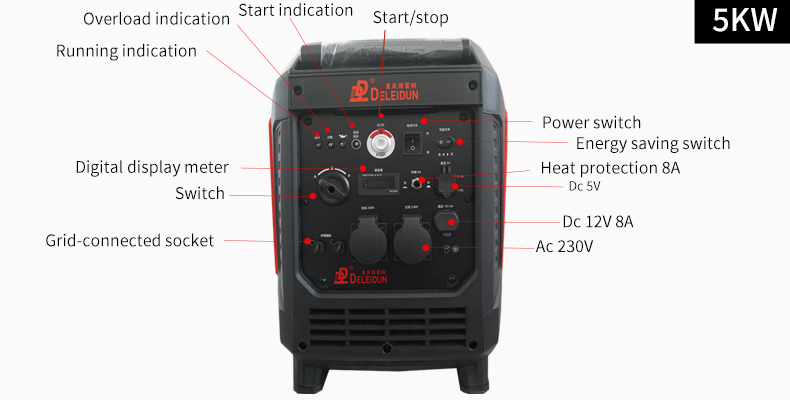Equipo pequeño de generación de energía de alta potencia de 220 V