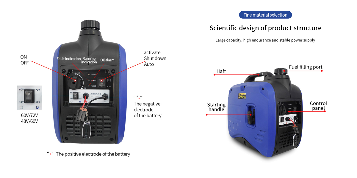 Gerador de gasolina de 48 V Gerador de gasolina de 48 V