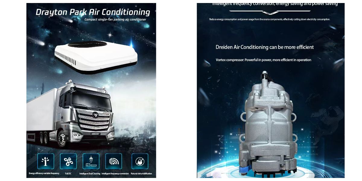 Unidad de aire acondicionado para techo de vehículo, 12V, 24V, para camión, RV, autocaravana